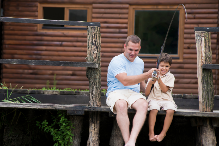 Echange de maisons famille pêche lac Léman
