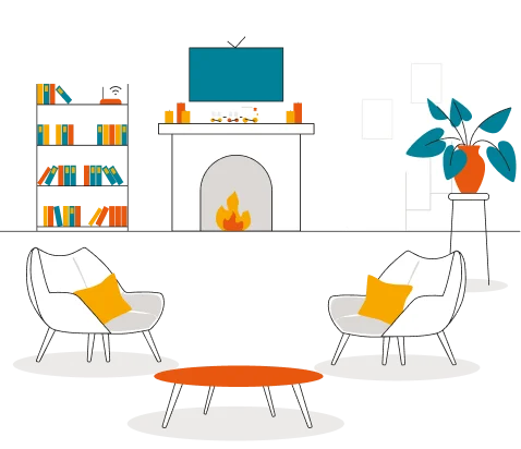 Logo intérieur d'une maison