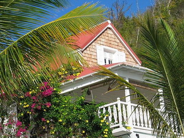 Maison sur la plage à Saint Barth aux Antilles