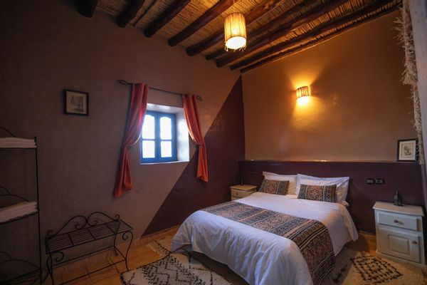 Chambre double, dans une maison d'hôtes, face aux dunes