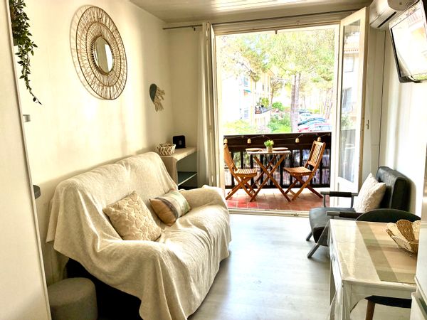 Appartement en bord de plage, dans la station balnéaire d'Argelès-sur-mer.