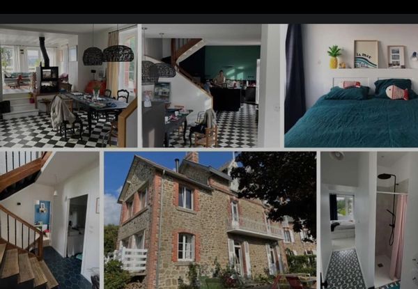Maison de Gaelle et ses 3 enfants, au bord de la mer, dans un site magnifique