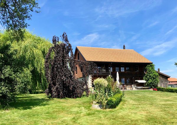 Wood farm house in front of the prealps Booked for sommer 2020.