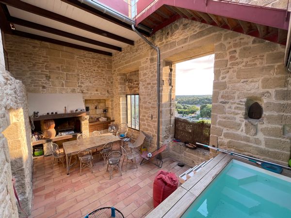 Slice of castle in south of France (Gard)