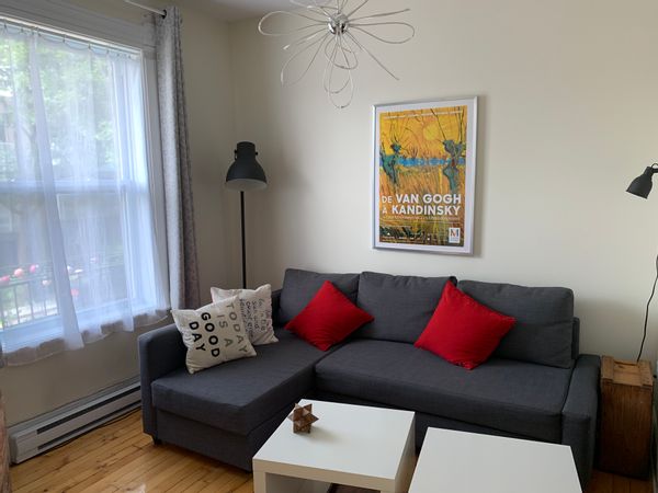 Bel appartement montréalais dans le quartier d'Hochelaga, proche du métro Joliette.