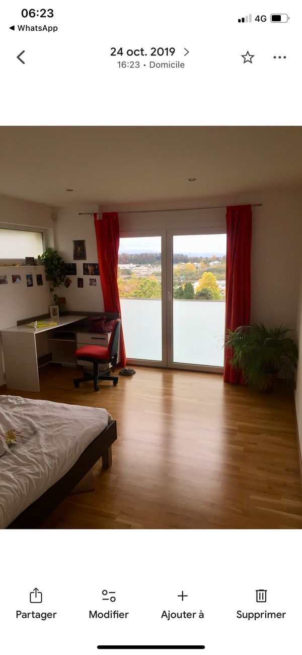 Chambre privée avec belle vue sur les Alpes