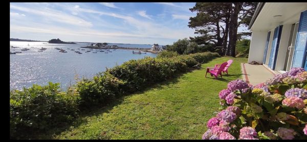 Baie de Morlaix - vue exceptionnelle - échange Maison piscine Juillet 2022