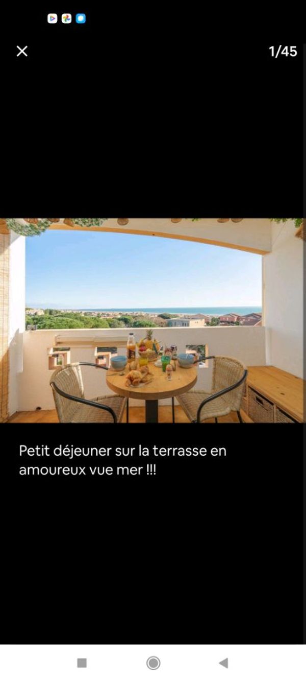 170 degrés vue mer