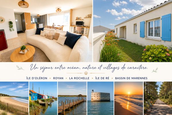 Vacances sur la côte Atlantique à la découverte des îles d'Oléron et Ré,La Rochelle,Royan,Saintes...