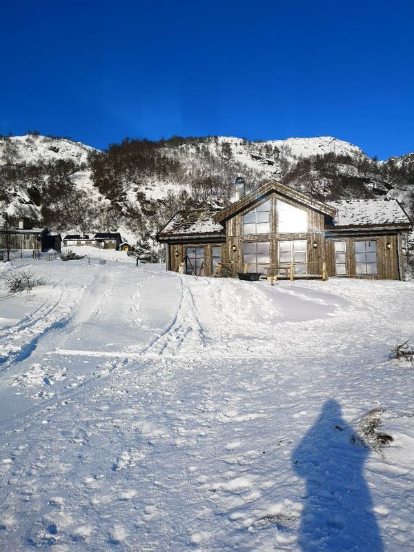 Mountain cabin by the lake