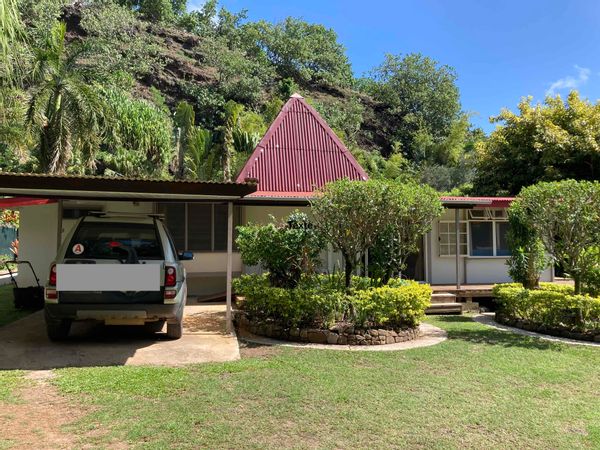 La maison de Tiaia Maharepa. Vue Lagon
