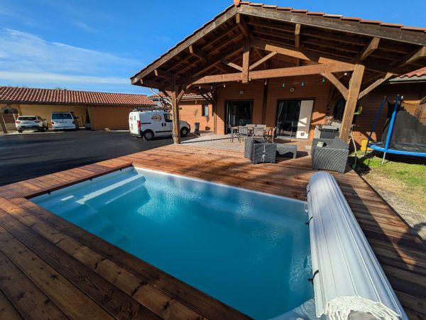 Maison bois avec piscine proche Lac, Forêts & Océan