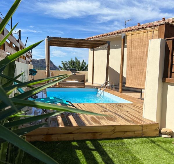 Patrimonio, Maison climatisée avec piscine privée