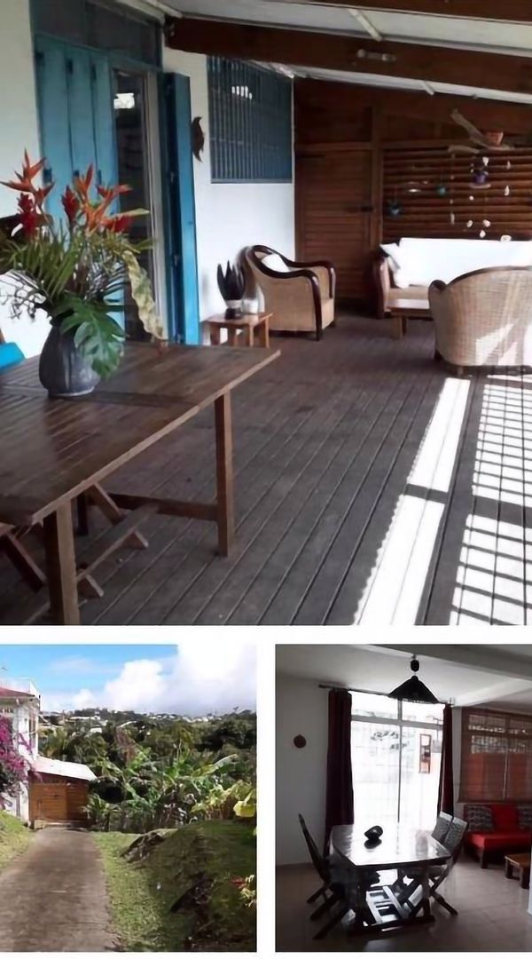 Gite dans la fôret tropical, vu sur mer