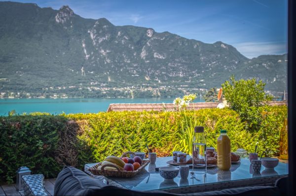 Appartement terrasse (comme une maison)…Magnifique vue sur le lac du Bourget, 5mn à pied de la plage