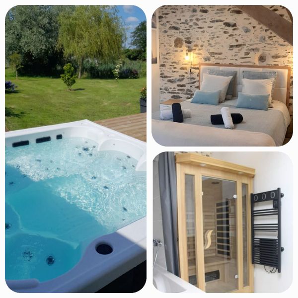 Petite maison avec Jacuzzi, Sauna et baignoire à la campagne, proche de la ville