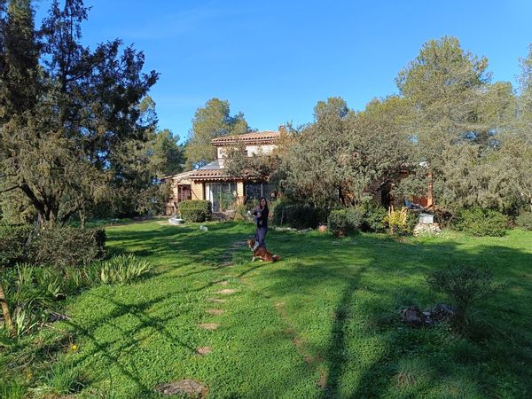 Maison bioclimatique entourée de verdure