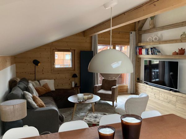 Appartement esprit chalet dernier étage au calme tous commerces et lac de baignade à pied