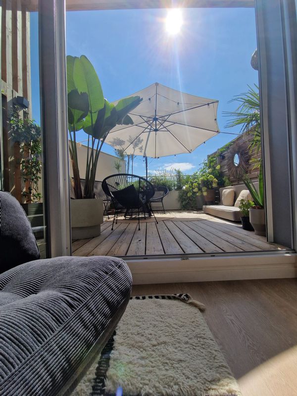 Maison sur le toit vue Paris