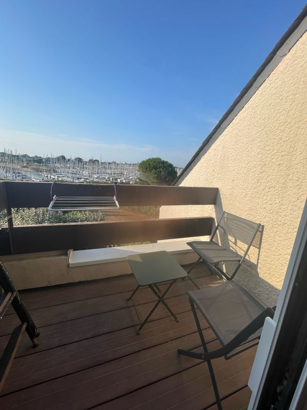 T2 + mezzanine avec vue sur le port du Crouesty