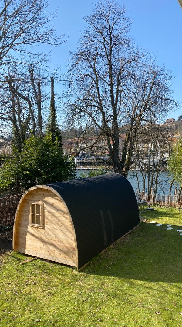Cabane ecolodge Robinson insolite sur une île sur la Seine (35mn en train de Paris)