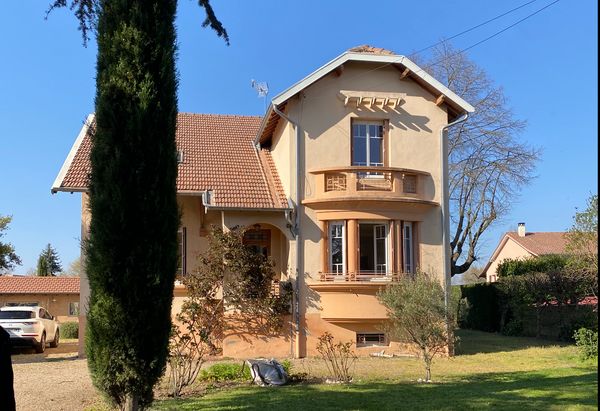 Typical french house vineyard region, pool house and swimming pool