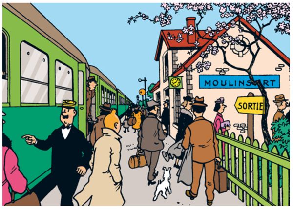 La maison de Fabienne et Philippe, dans l’ancienne gare de Tintin (Sart-Moulin. = Moulinsart)
