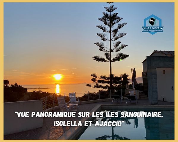 VILLA VUE PANORAMIQUE MER SUR LA BAIE D'AJACCIO