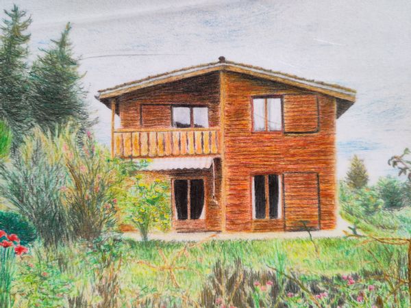 Chalet familial à 950m d'altitude sur un Haut-plateau dans l'est des Pyrénées.