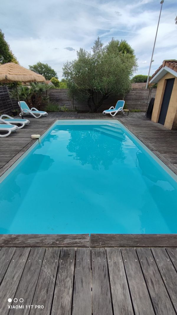 chambre, sdb  privée, piscine grande terrasse