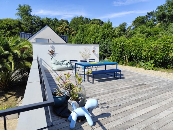 Maison lumineuse pour 6 personnes avec le Golfe du Morbihan à pied ! Minimum 10/14 j pendant l'été