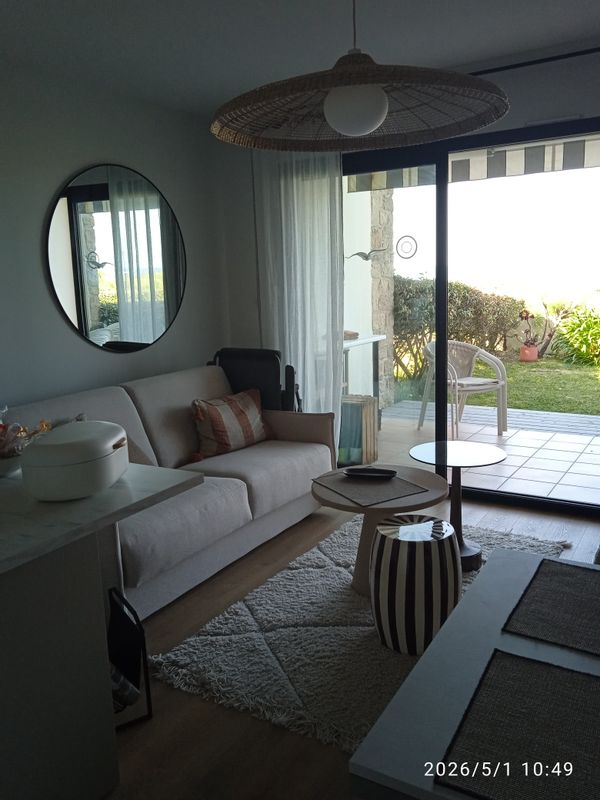 superbe vue côte sauvage et Belle-ile en mer, appartement 37m2,équipé pour 2 personnes,rdc,1 chambre