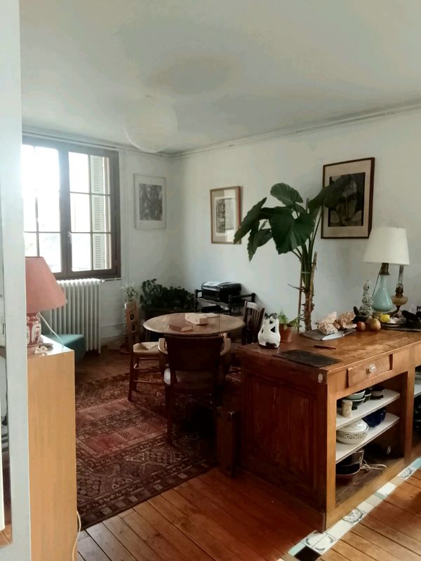 L'appartement de Pascal avec un atelier et une grande chambre très lumineuse. Vue imprenable!