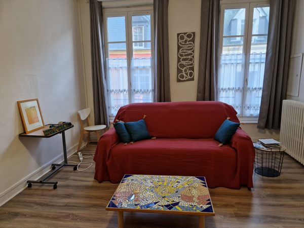 Appartement lumineux, entre plage et centre-ville, sur la Côte d’Albâtre.
