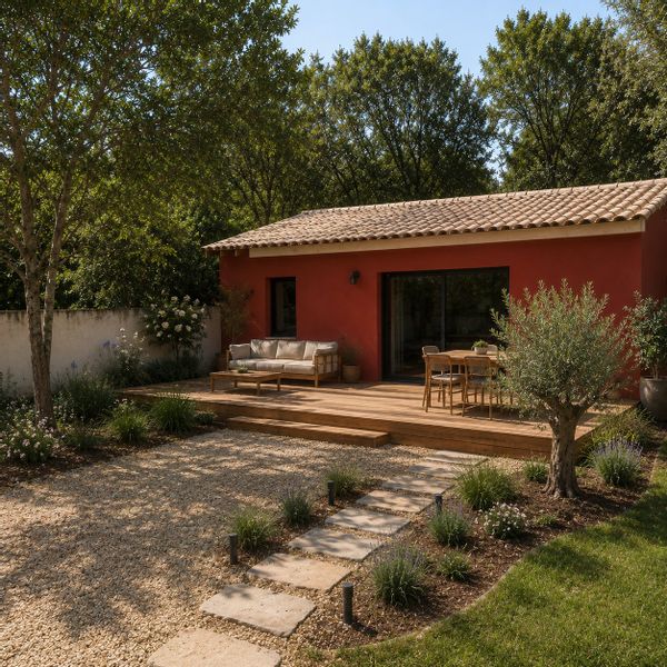 Notre maison au milieu de la nature et des écureuils