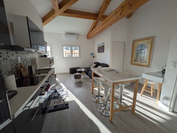 Appartement 2 chambres avec chacune sa salle de bain. 40€ de frais de ménage par séjour.
