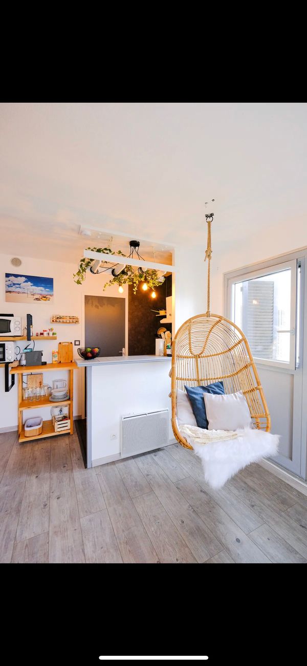 Joli studio avec balcon vue sur l’océan