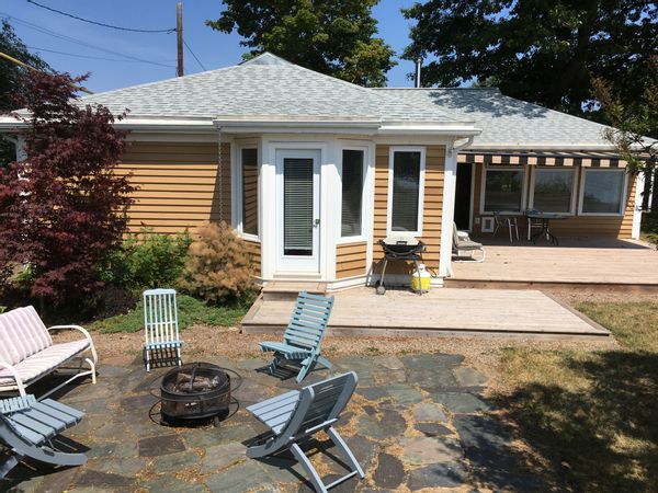 A house on the coast of the Minas Basin in Nova Scotia