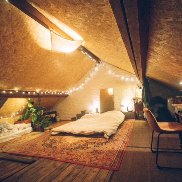 Wooden attic