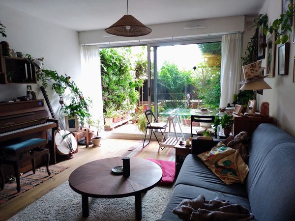 Studio lumineux avec piano et jardin dans un quartier calme de Lyon