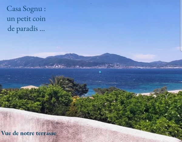 Ma "Casa Sognu" et sa vue sur le golfe d'Ajaccio... À 4 minutes à pied de la plage !