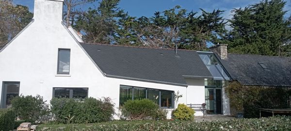 La chambre privée dans une jolie longère au bord de l'aber Benoit