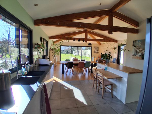 Maison en bois avec jardin, 3 chambres, commerces à pied, Arcachon à 20 min