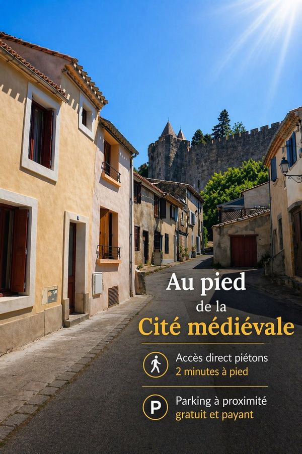 Maison au pied de la Cité Médiévale – Accès direct & emplacement exceptionnel