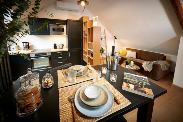 Séjour en loft dans bâtisse du XIXᵉ, entièrement rénovée, à Épernay, capitale du champagne