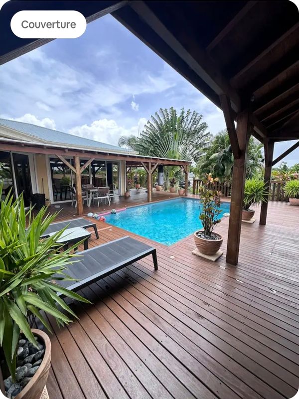 Superbe villa avec piscine tout équipé,  sur la Guadeloupe, île des caraibes plage