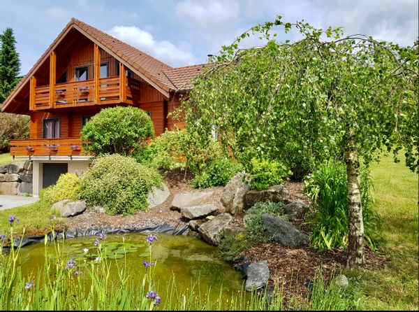 Chalet des rêves vosgiens Vue imprenable Spa Étang Brasero Terrain de pétanque Balançoire