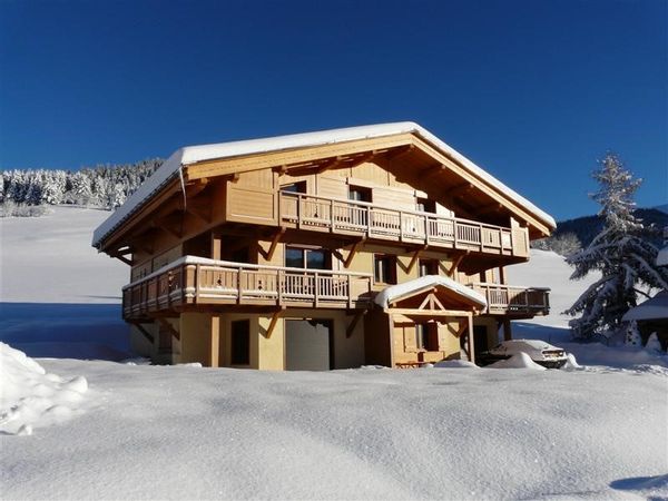Appartement au calme dans un chalet avec une excellente isolation. Vue dégagée.  Au rez de chaussée.