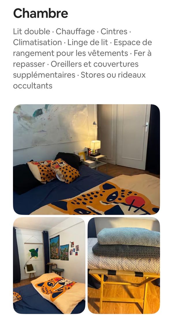 Belle chambre spacieuse au calme à Paris