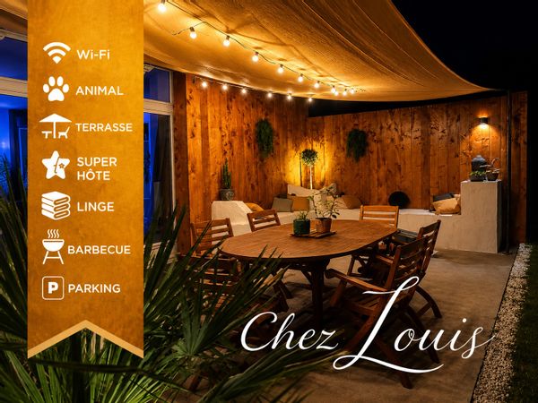 Chez Louis terrasse et jardin privé idéal petite famille et animaux